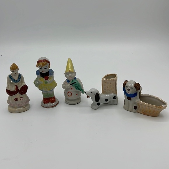 VINTAGE OCCUPIED JAPAN FIGURINES SET OF 5 - Picture 1 of 13